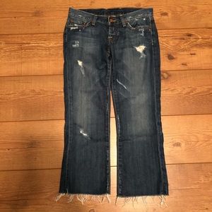 Lucky Brand 2/26 Lil Maggie button fly crops